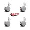 Service Caster 2.375 Inch MRI Safe Casters with Brakes, 7/16 Grip Ring Stem, Set of 4, SCC, 4PK SCC-GR02S60-TPR-GRY-B-71678-MRI-4 - alternate 3